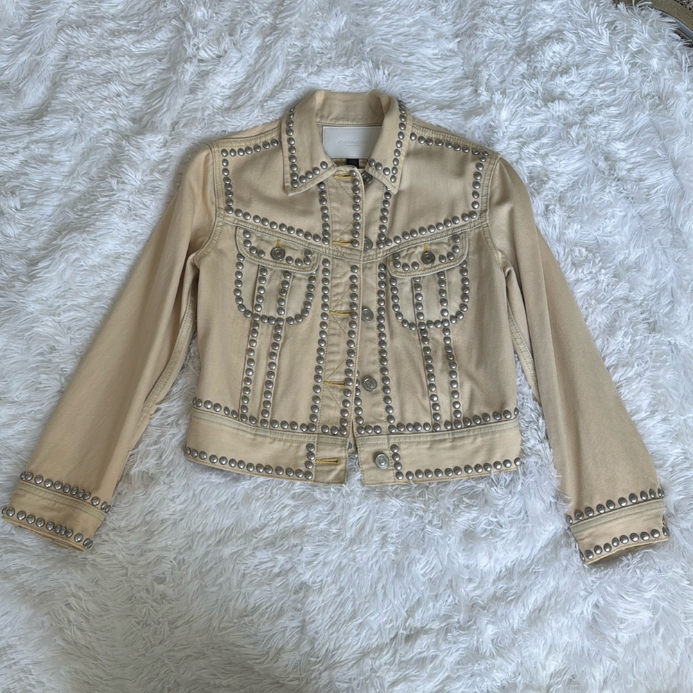 Coach Denim Jean Jacket Rivets Size XXS, XS